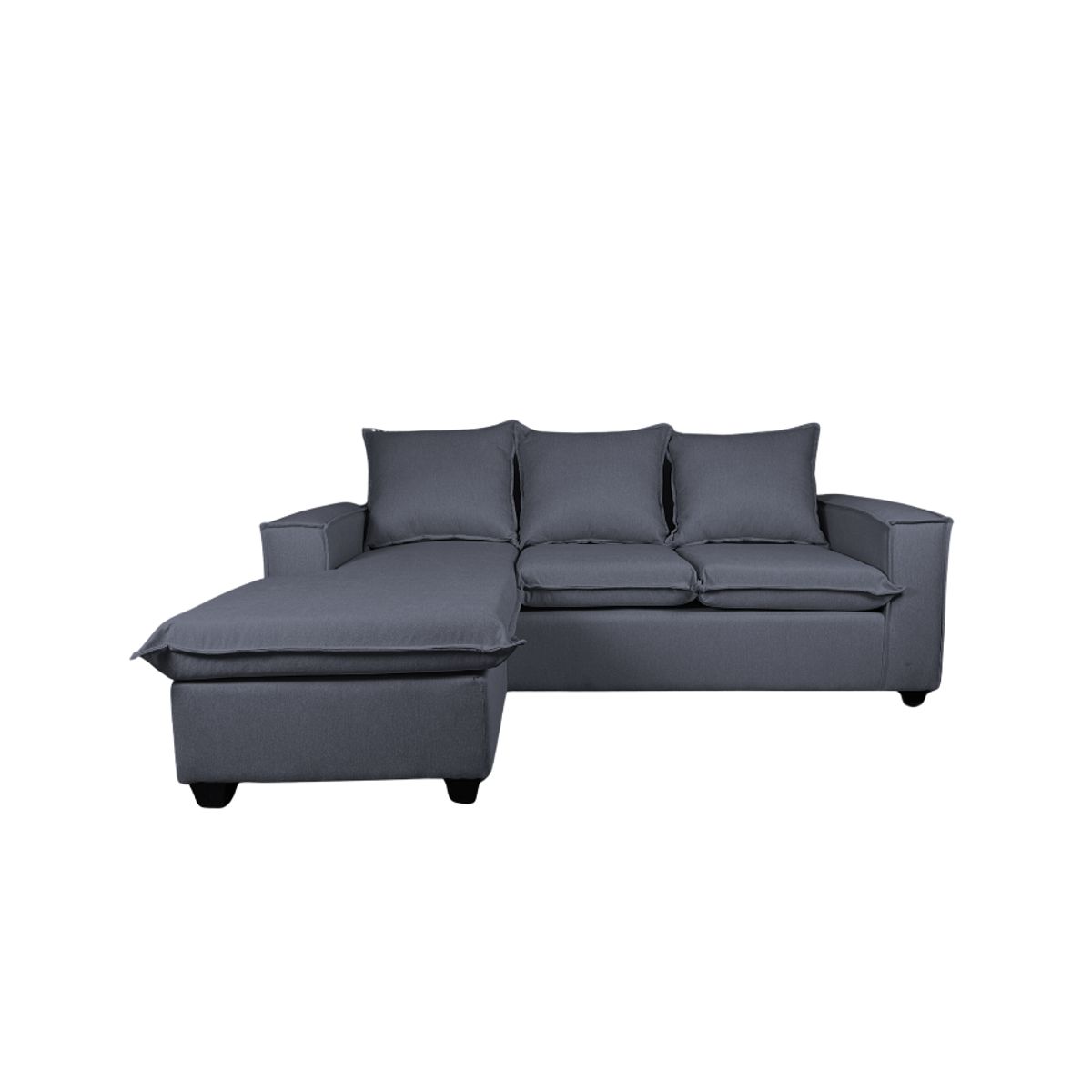 GENERICO - SOFA SECCIONAL MADRID CON 200X160 L INTERCAMBIABLE -COLOR GRIS OSCURO