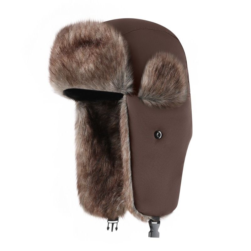 EDWINAYY - Gorrogorro Ruso Unisex Cálido De Lona Invierno Mod Aviador