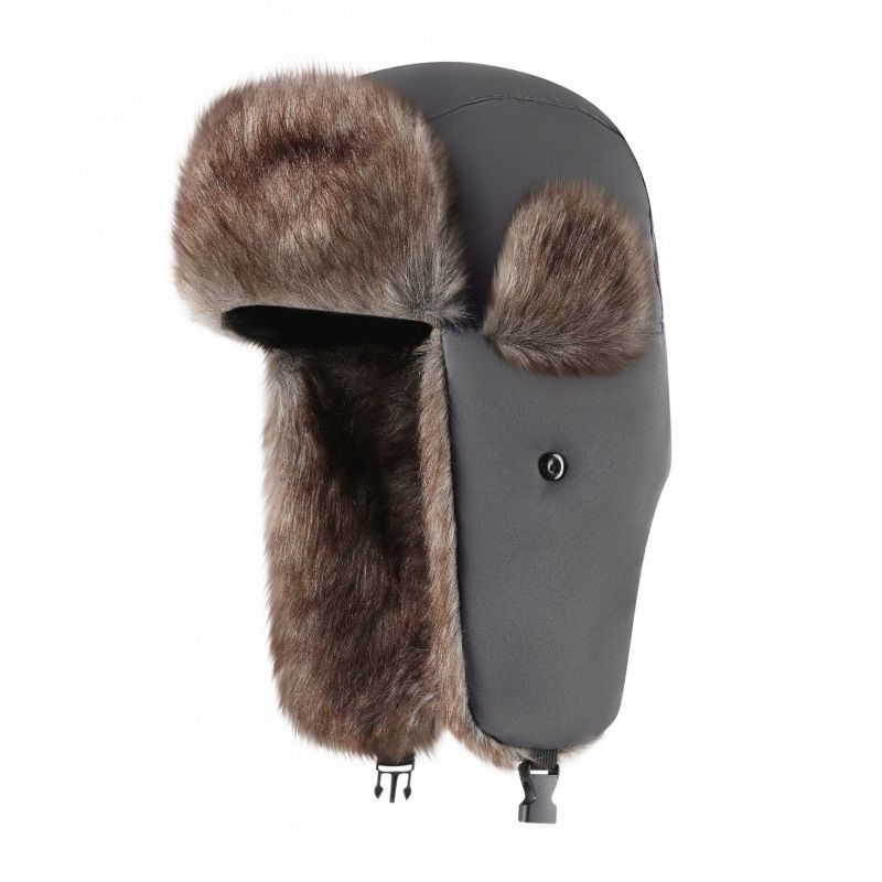 EDWINAYY - Gorrogorro Ruso Unisex Cálido De Lona Invierno Mod Aviador