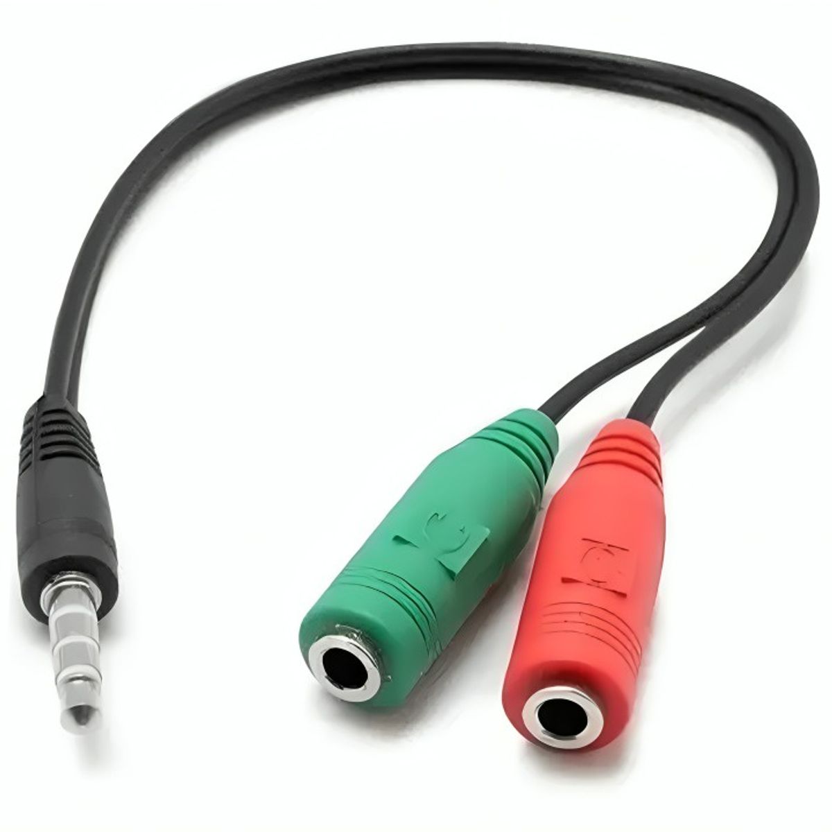 GENERICO - Set x2 Splitter Stereo 35mm Macho a 2 Hembra Audífono y Micrófono