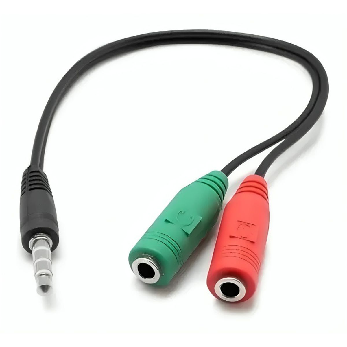 GENERICO - Set x2 Splitter Stereo 35mm Macho a 2 Hembra Audífono y Micrófono