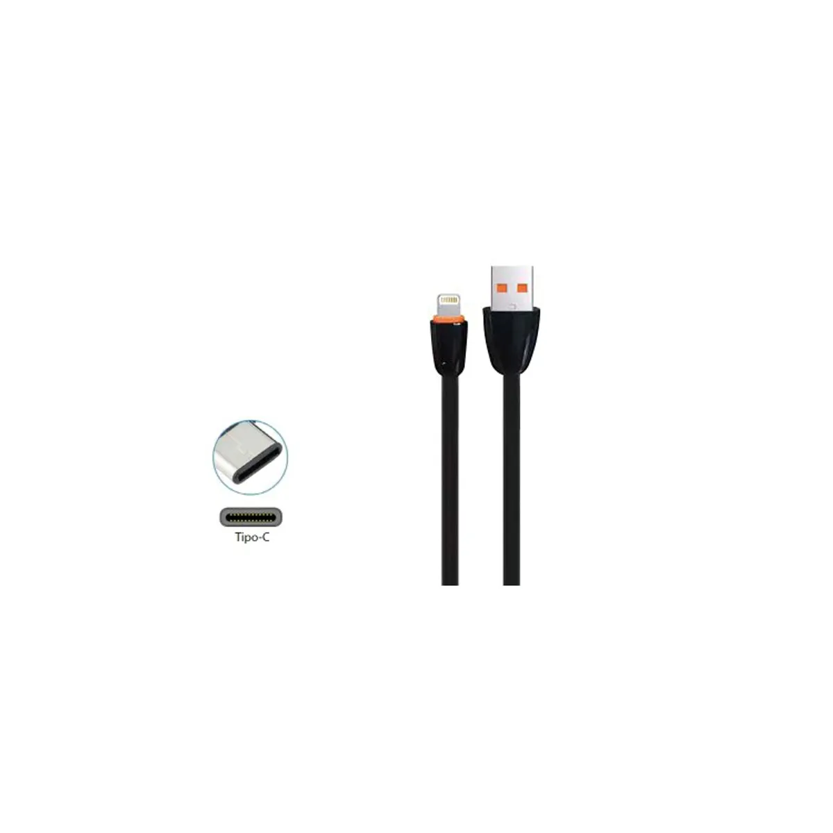 TECNOLAB - CABLE USB A TIPO C 20 BLACK 1 MT - BOX