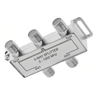SPLITTER COAXIAL TELEVISIÓN SATELITAL 5-2400MHZ 4 SALIDAS.