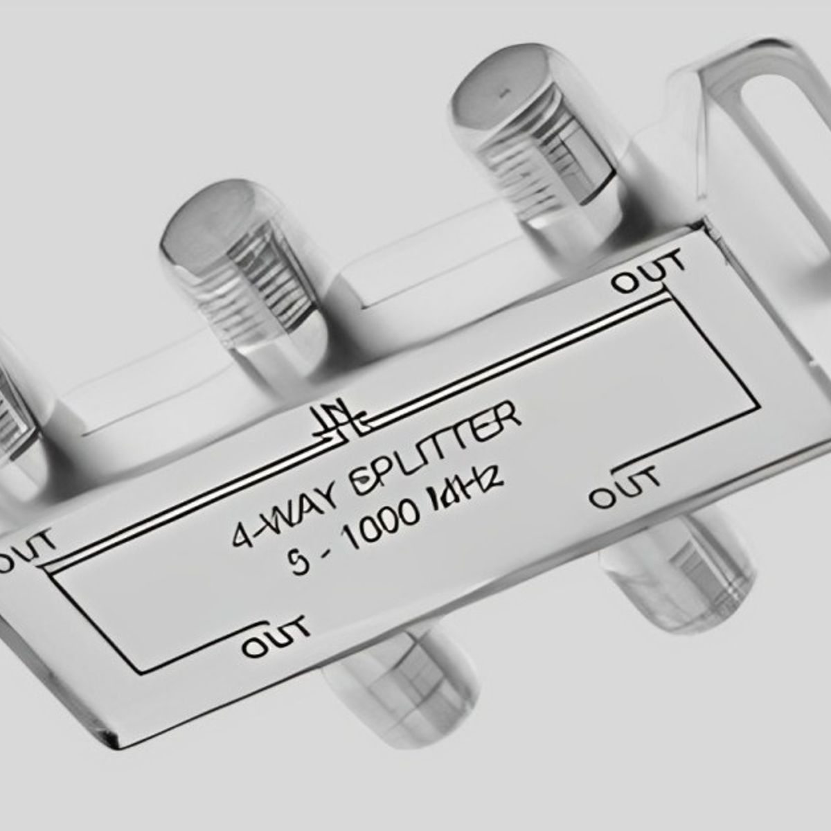 DBLUE - SPLITTER COAXIAL TELEVISIÓN SATELITAL 5-2400MHZ 4 SALIDAS.