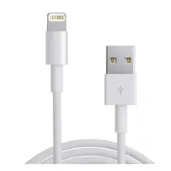 DBLUE - SET X2 CABLE USB PARA IPHONE 5 IPAD 5 COLOR BLANCO.