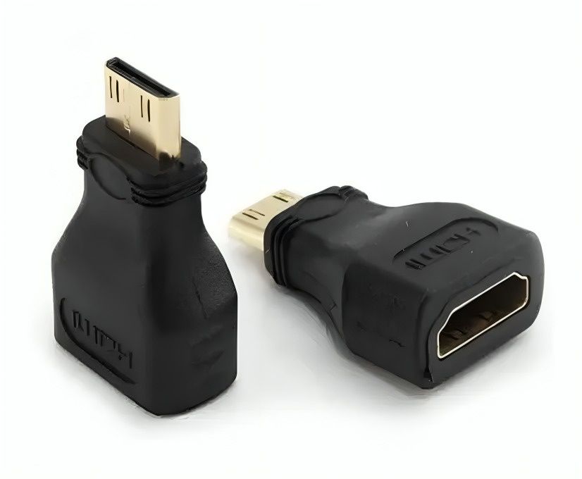 GENERICO Set x2 Copla Hdmi Hembra A Mini Hdmi Macho Recto