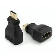 GENERICO - Set x2 Copla Hdmi Hembra A Mini Hdmi Macho Recto