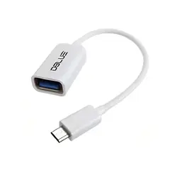 DBLUE - CABLE OTG TIPO C Cable reforzado USB 20 NEGRO