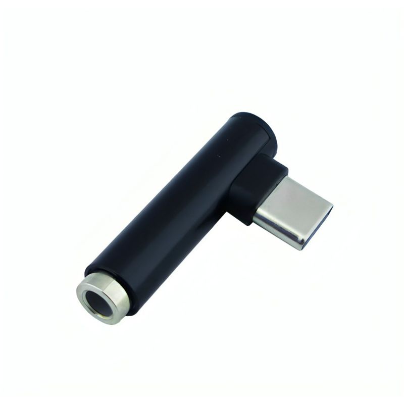 GENERICO - SET X 2 ADAPTADOR TYPE-C A JACK 35 CURVO PARA AUDIO