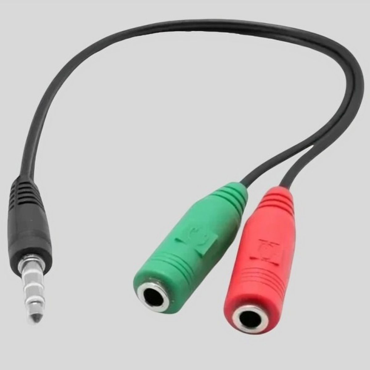 GENERICO - Set x2 Splitter Stereo 35mm Macho a 2 Hembra Audífono y Micrófono