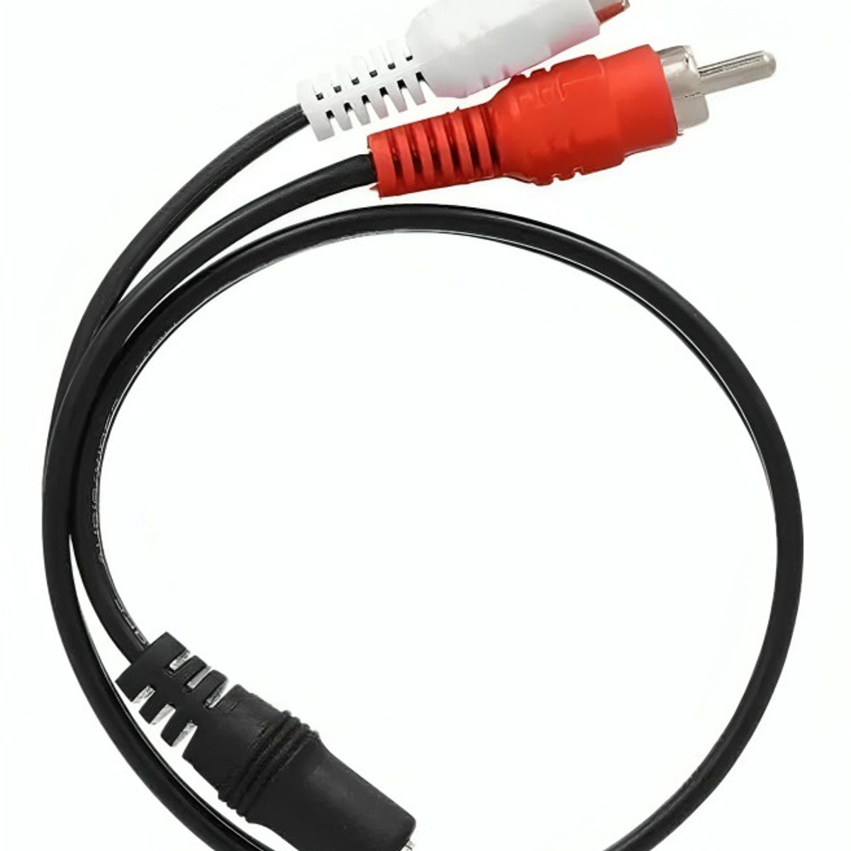 GENERICO - Cable de Audio Hembra 3.5aux a 2 PLUG Blanco Rojo