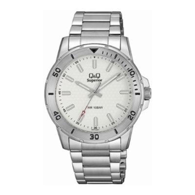 Q&Q - Reloj S372j201y Hombre Analogo Metal - Plateado