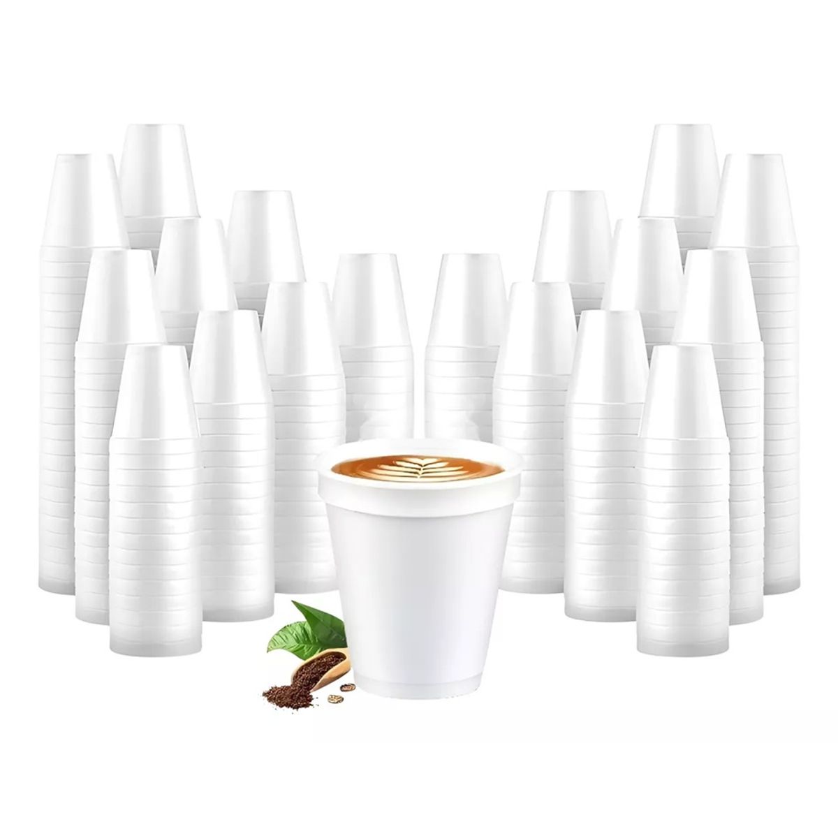 1000 Vasos Desechables Vasos Plumavit Termico Vaso 6oz177ml Bebidas Calientes Vasos De Plumavit Cafe, marca PASTELERIUSCL - Foto Principal