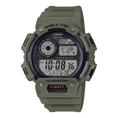 CASIO - Reloj Ae-1400wh-3av Hombre Digital Resina - Verde Militar