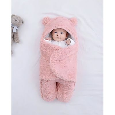 Imagen 2 del producto FRAZADA MANTA BEBÉ DE OSO COBERTOR ROSA