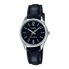CASIO - Reloj Ltp-V005l-1b Mujer Analogo Cuero - Plateado
