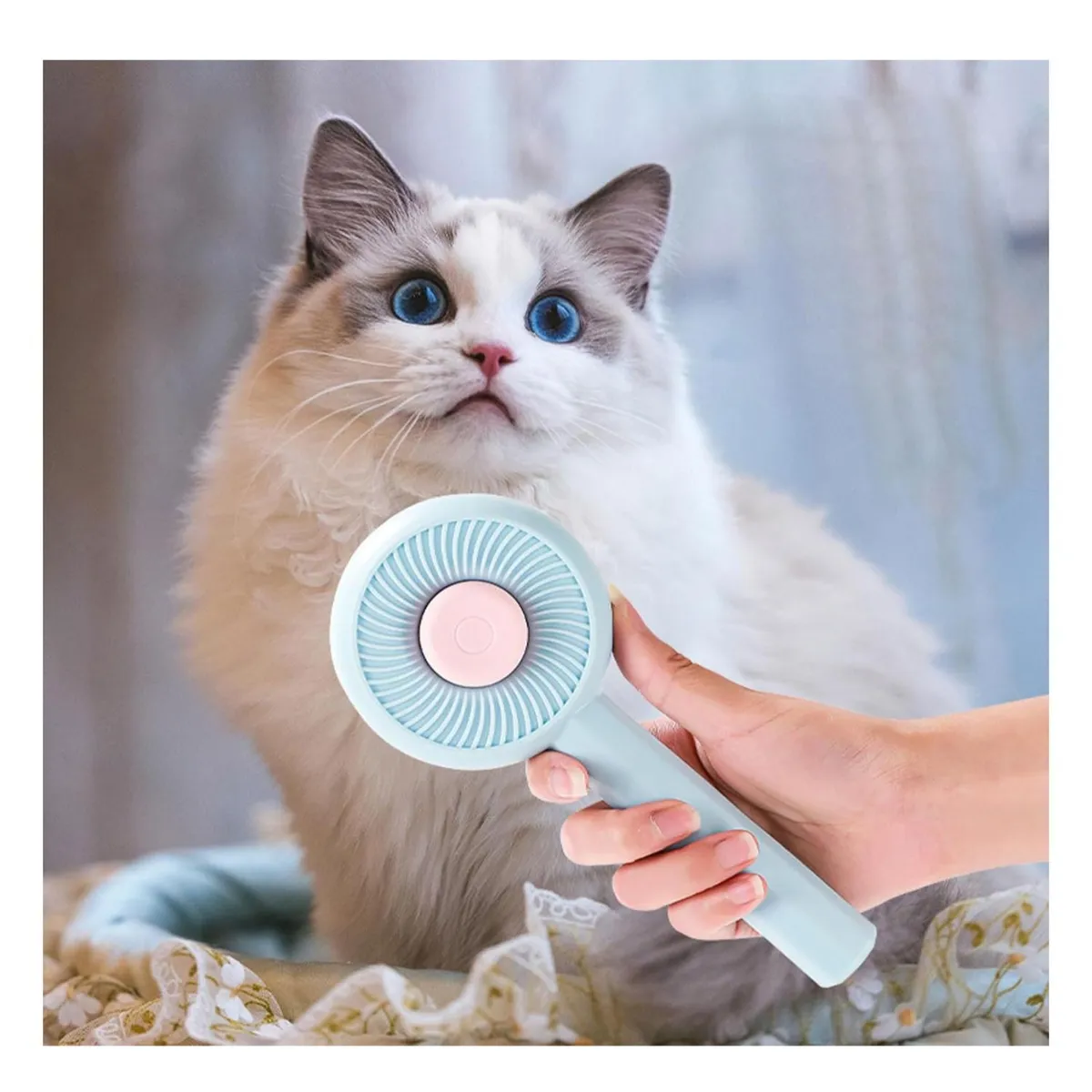 GENERICO - Cepillo Peine Eliminador De Pelo Caido Para Perros Y Gatos