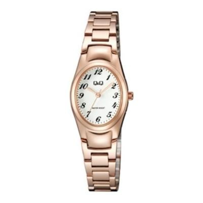 Q&Q - Reloj Q20a-006py Mujer Analogo Metal - Durazno.-