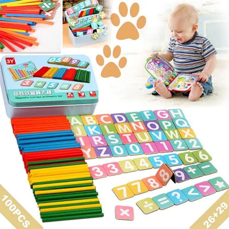 EDWINAYY - Juguetes Sensoriales Montessori Caja Rompecabezas Aritmética