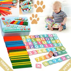 EDWINAYY - Juguetes Sensoriales Montessori Caja Rompecabezas Aritmética