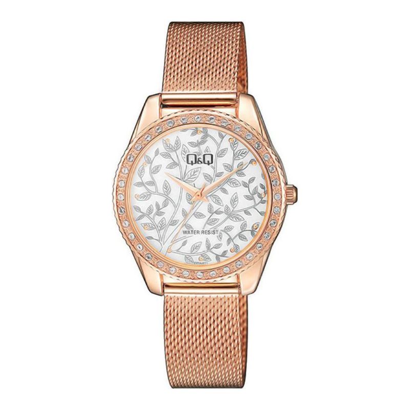 Q&Q - Reloj Qz59j071y Mujer Analogo Metal - Rosa