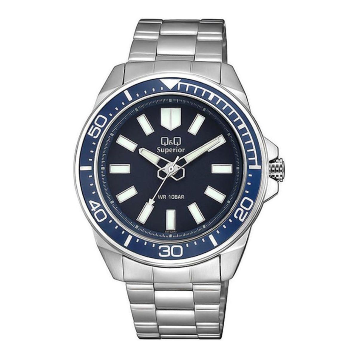 Q&Q - Reloj S374j212y Hombre Analogo Metal - Plateado