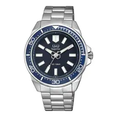 Q&Q - Reloj S374j212y Hombre Analogo Metal - Plateado