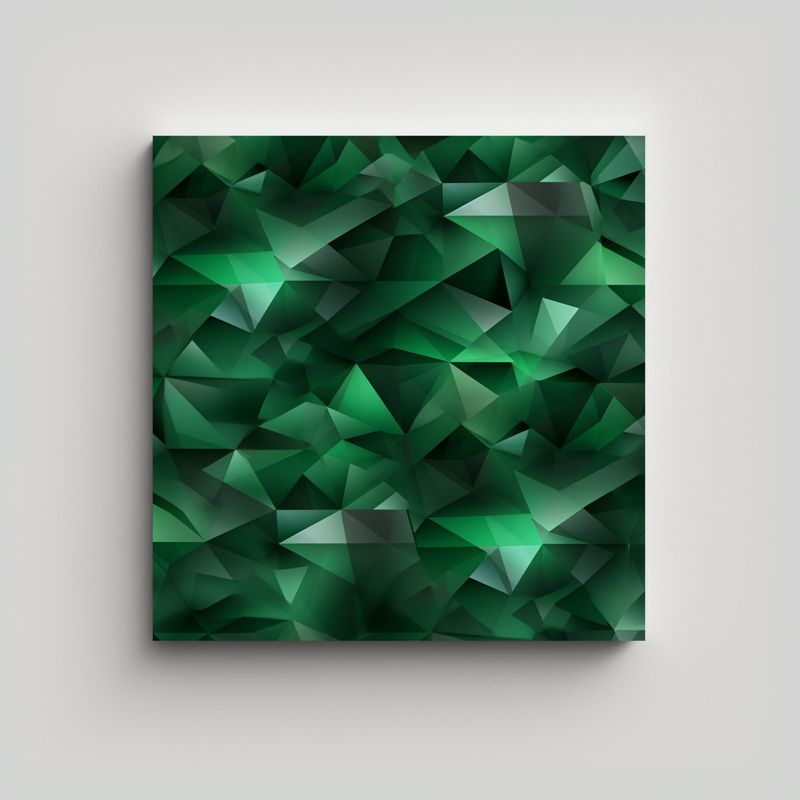 GENERICO - Pinturas Geométricas Verdes Forestales Para 60x60 Cm