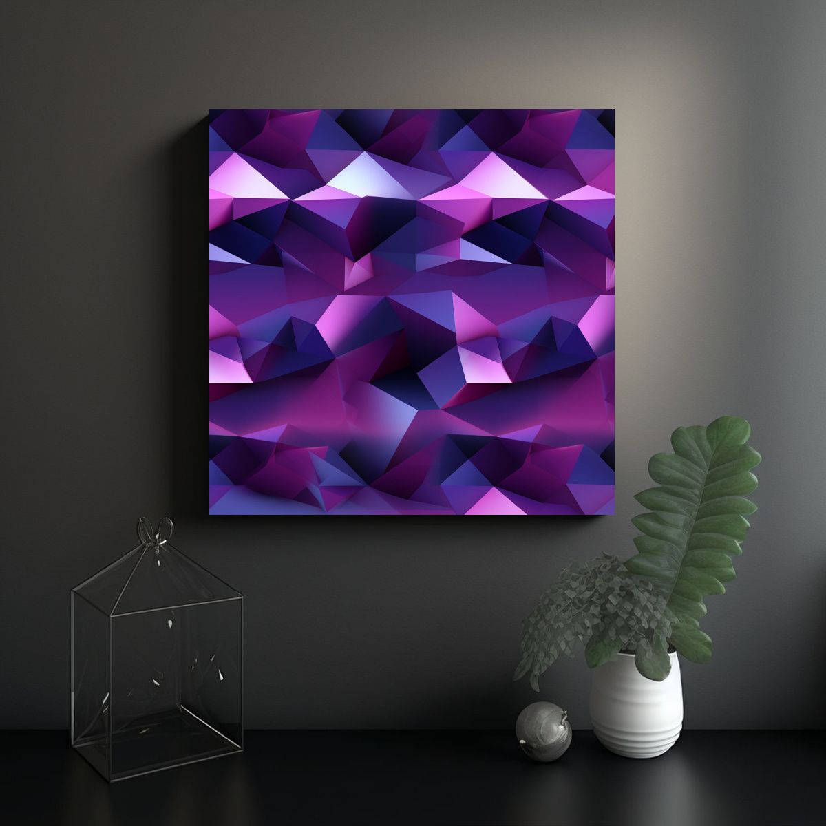 GENERICO - Pinturas Decorativas Geométricas Futuristas En 70x70 Cm