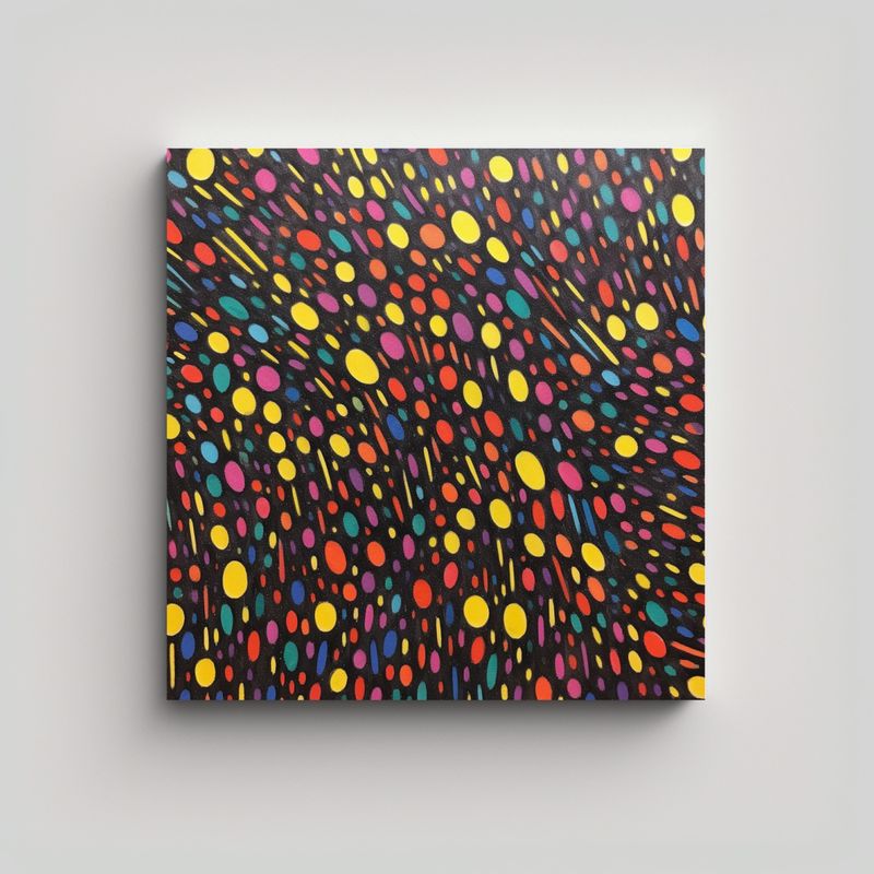 GENERICO - Cuadro Impreso Mural Minimalista De Crayón Arte 60x60 Cm