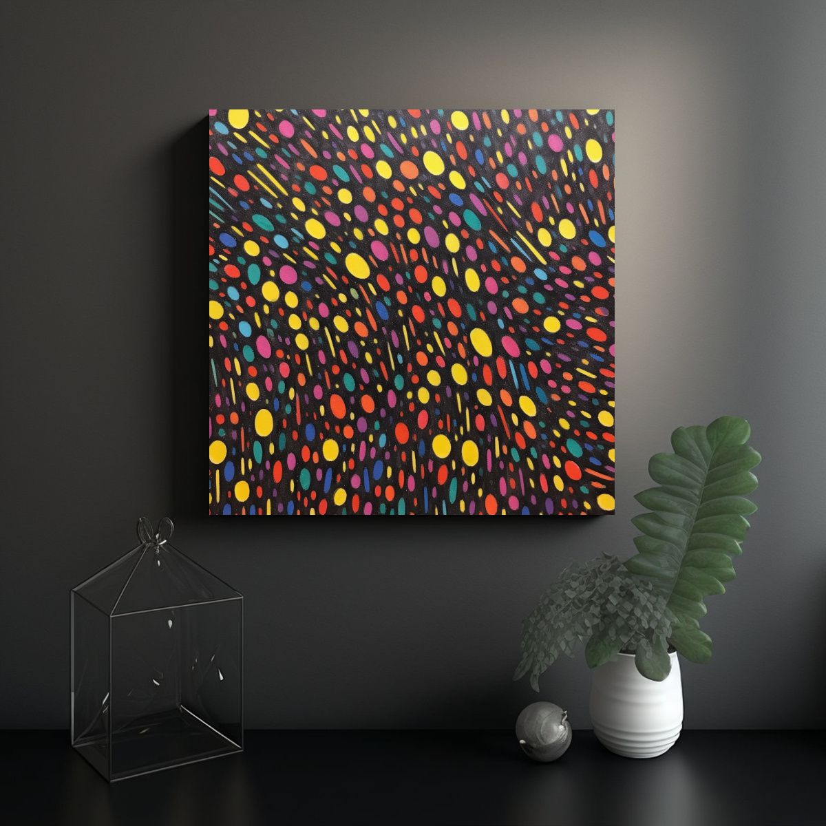 GENERICO - Cuadro Impreso Mural Minimalista De Crayón Arte 50x50 Cm