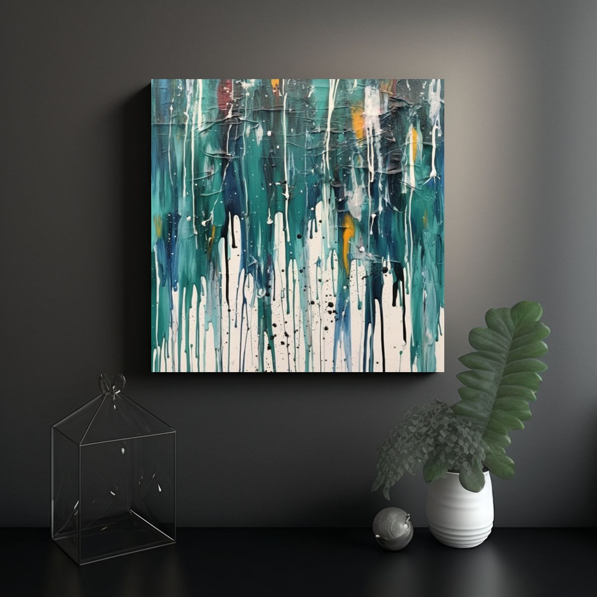 GENERICO - Cuadro Dormitorio Minimalista Moderno Arte Pared 90x90 Cm