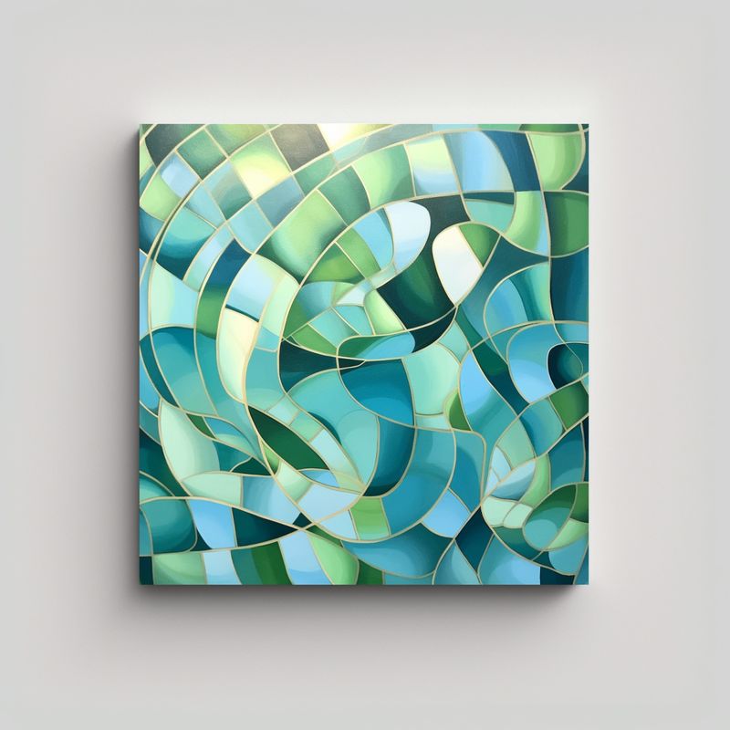 GENERICO - Pintura Decorativa Moderna Minimalista En Cromo 90x90 Cm
