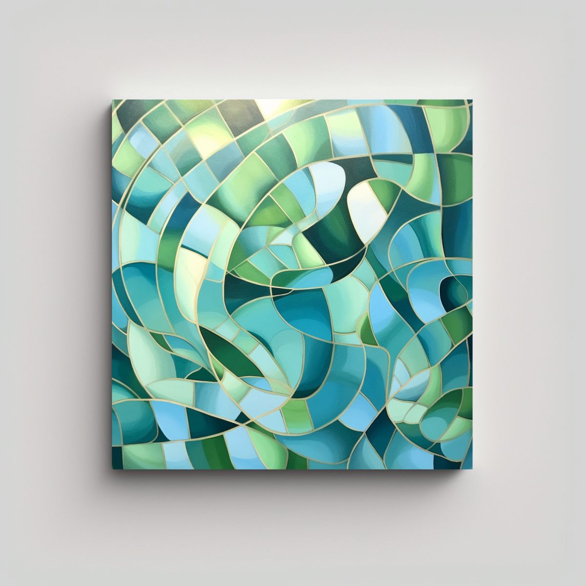 GENERICO - Pintura Decorativa Moderna Minimalista En Cromo 50x50 Cm