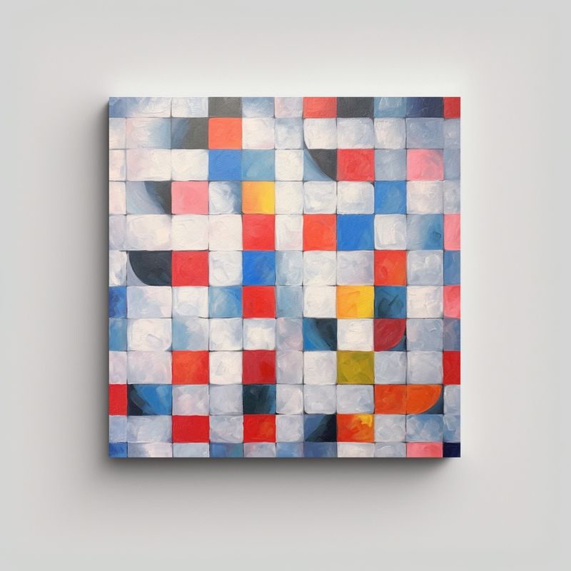 GENERICO - Cuadro Composición Vibrante Arte Moderno En 90x90 Cm