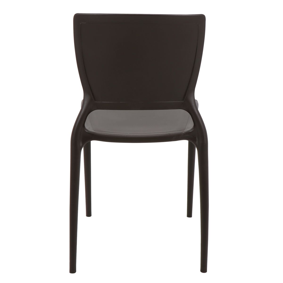 TRAMONTINA - Silla Tramontina Sofia en Polipropileno y Fibra de Vidrio Marrón con Respaldo Cerrado