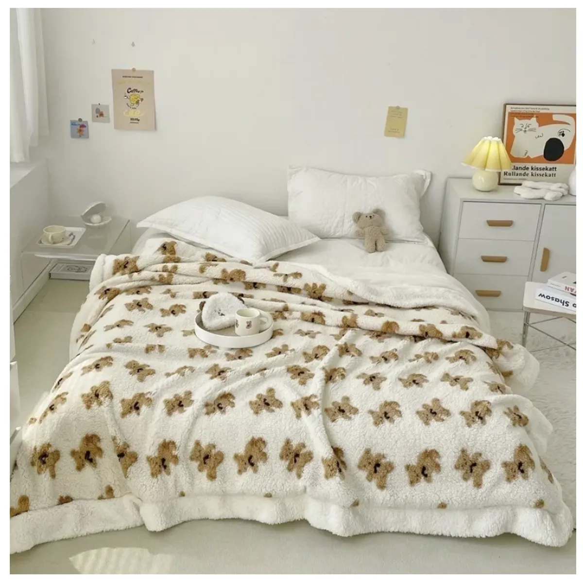 HOMER DESIGN - Frazada Manta Sherpa Polar Termica Hmmt1 1.5 Plazas 150*200cm