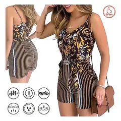 EDWINAYY - Enteritos Vestido Corto Sexy Tiras Casual Mujer Lycra Moda