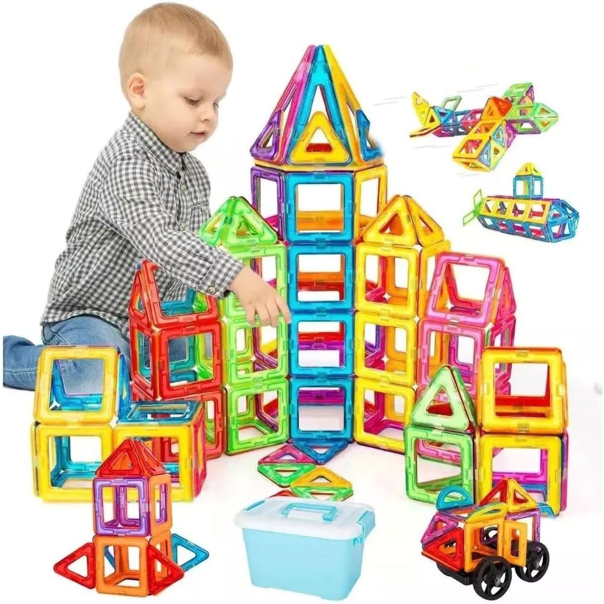 GENERICO - 46 Piezas Juego Bloques Magnéticos 3d Creativos Para Niños