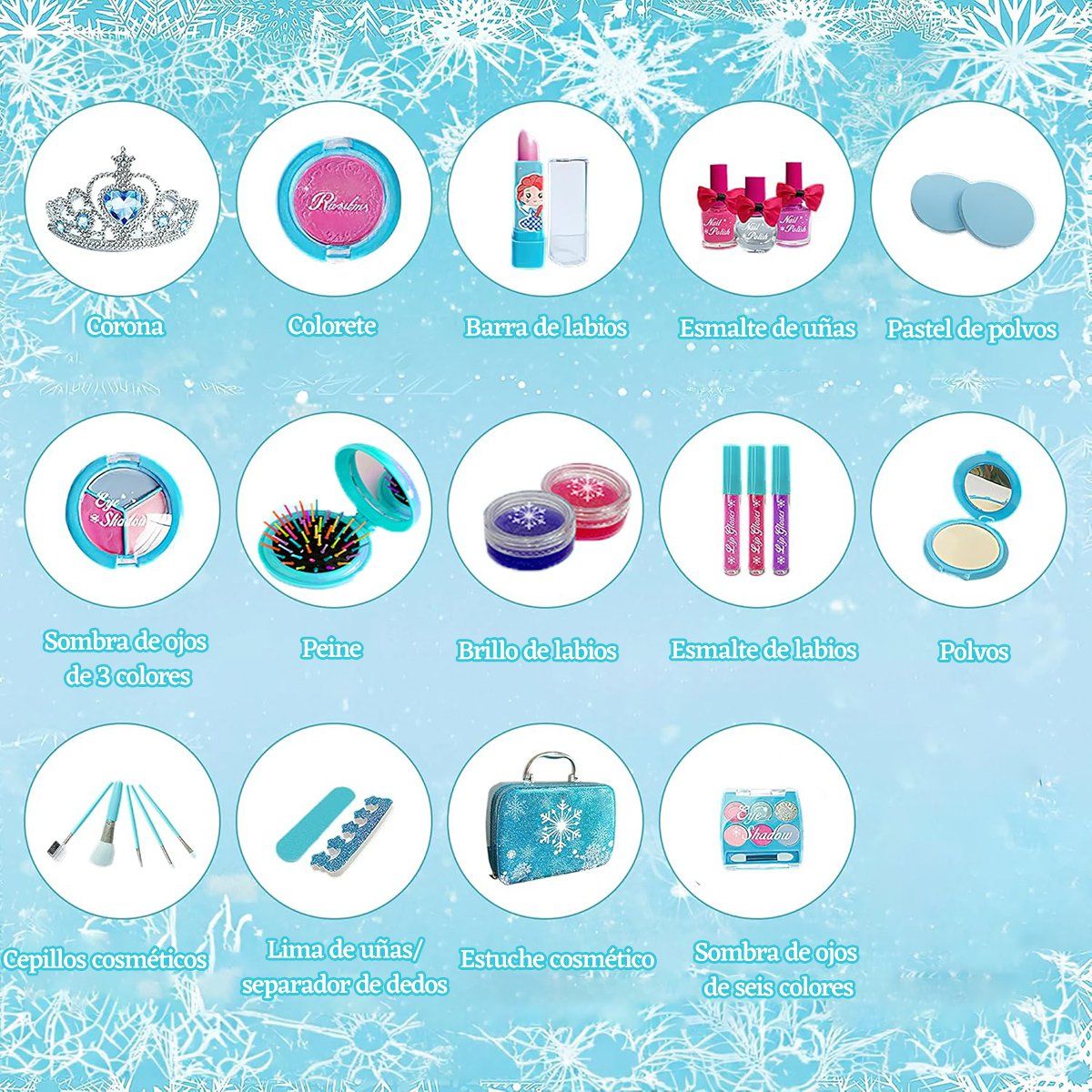 GENERICO - 26pcs Maquillaje Para Ninas Regalos Para Ninas Juguetes