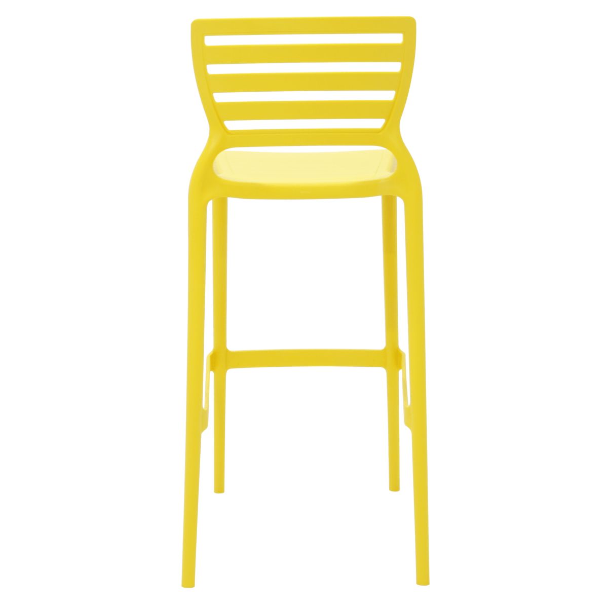 TRAMONTINA - Silla Tramontina Sofia Alta Bar en Polipropileno y Fibra de Vidrio Amarillo