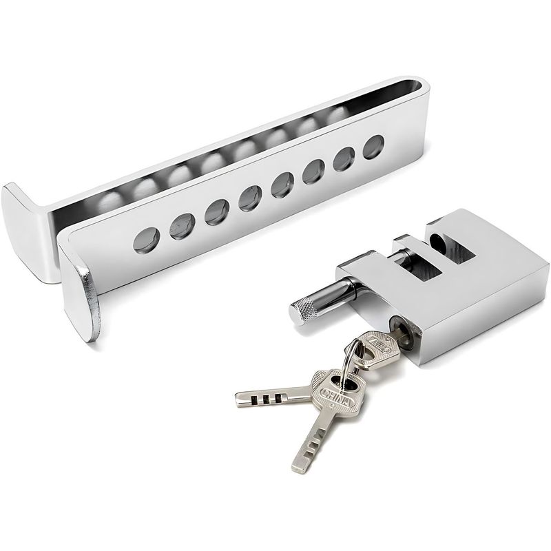 NOVYSTOR - Traba Pedal + Candado + Llaves Seguridad Antirrobo Auto