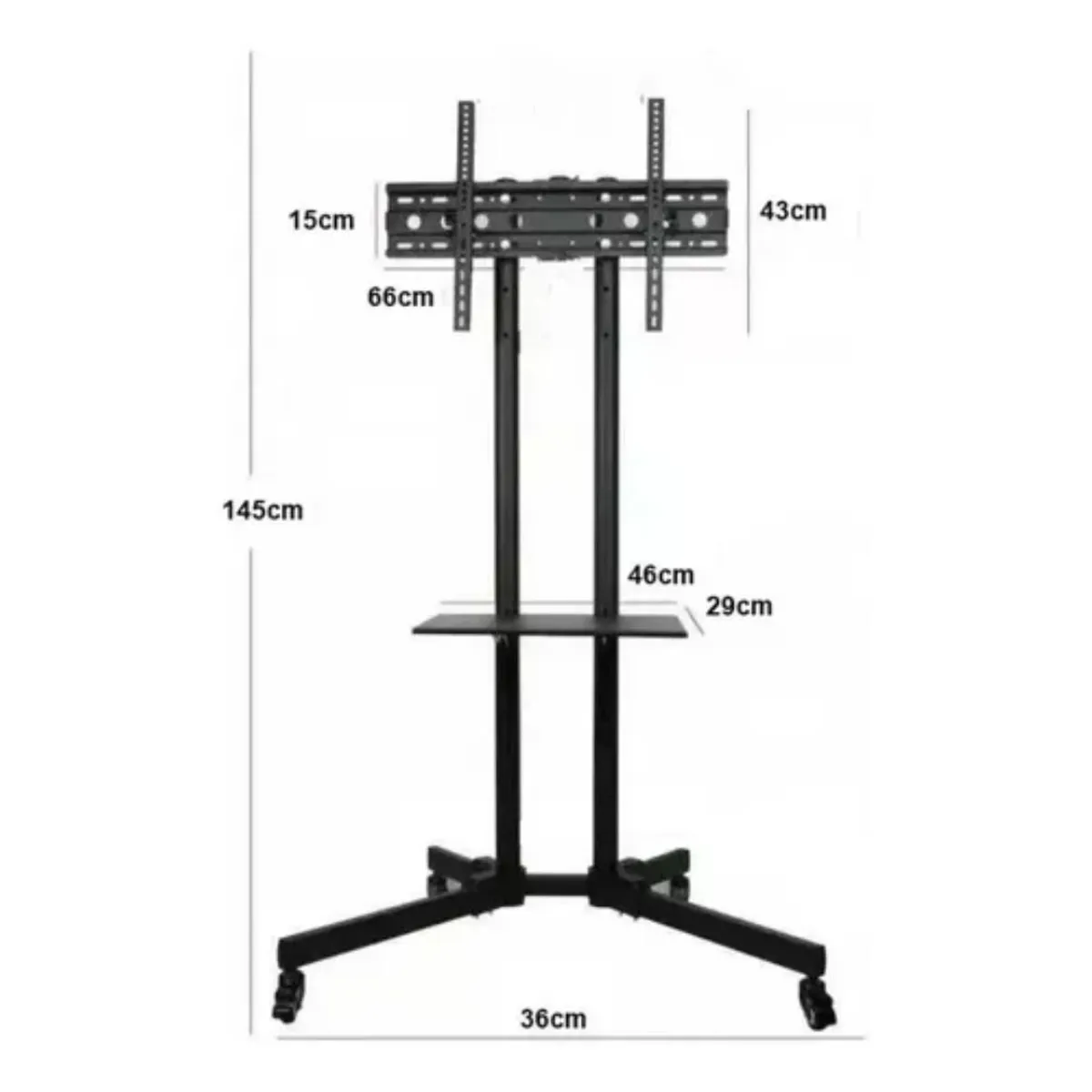 GENERICO - Soporte Tv Pedestal 32 A 75 Pulgadas inclinable Con Ruedas
