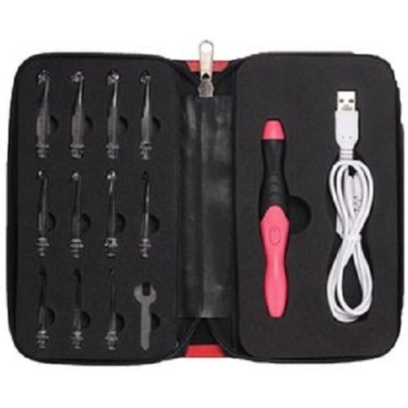 TIOZONEY - 11 en 1 luz ganchillo led recargable de tejer herramienta