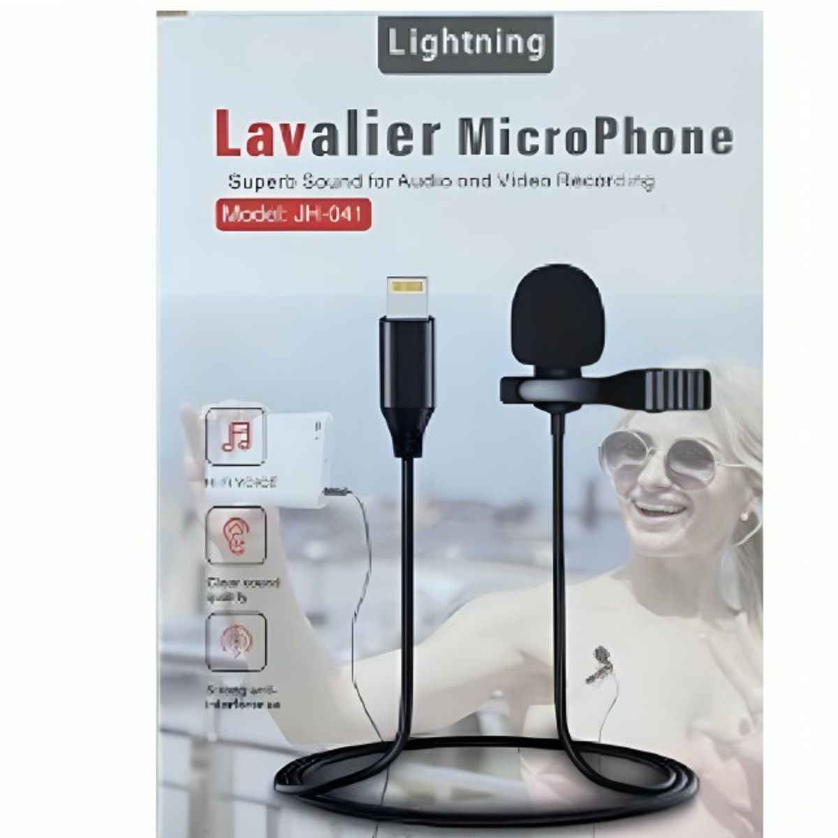 OEM - MICROFONO LAVALIER CONEXIÓN COMPATIBLE CON IPHONE
