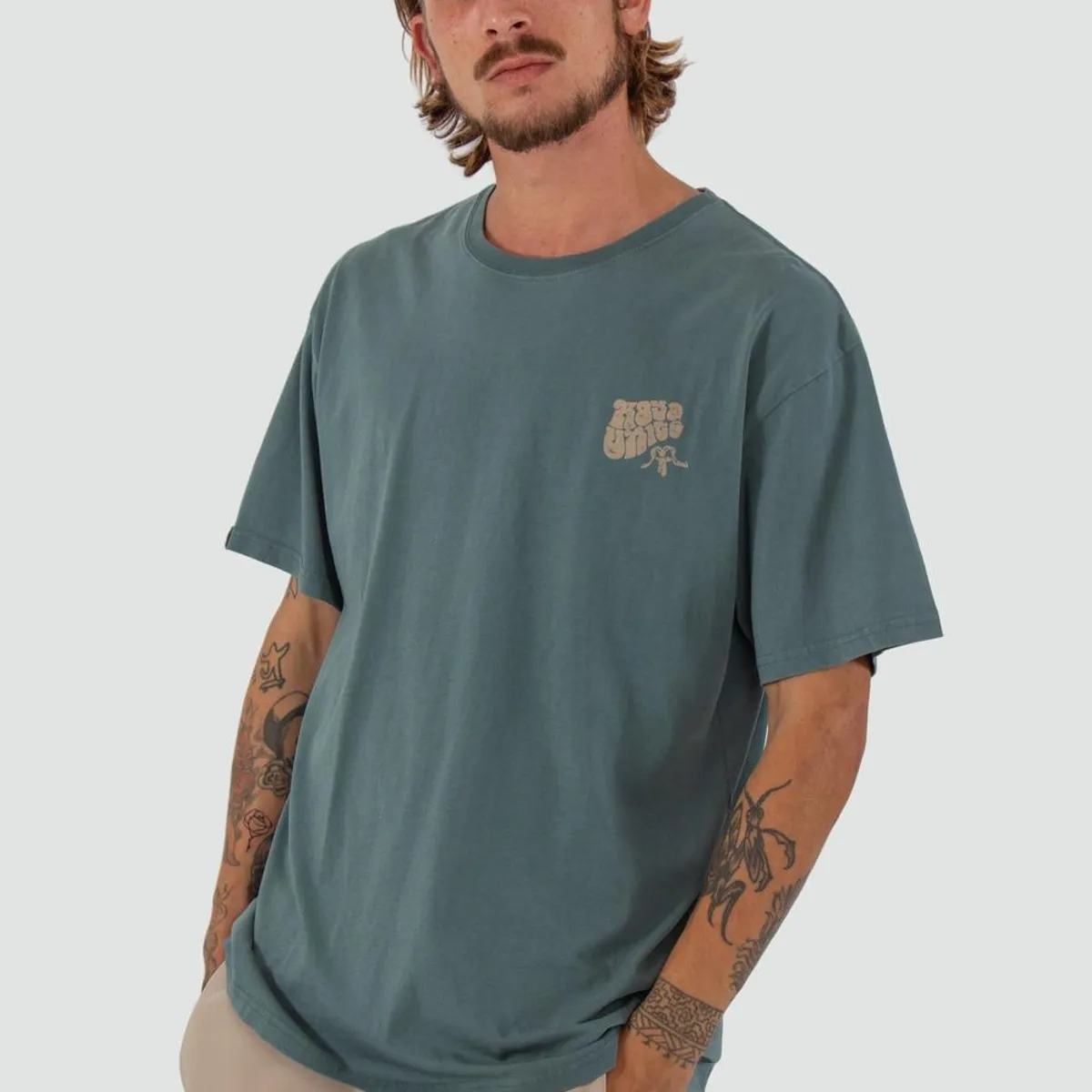 KAYA UNITE - Polera Hombre Orgánica Classy Petrol