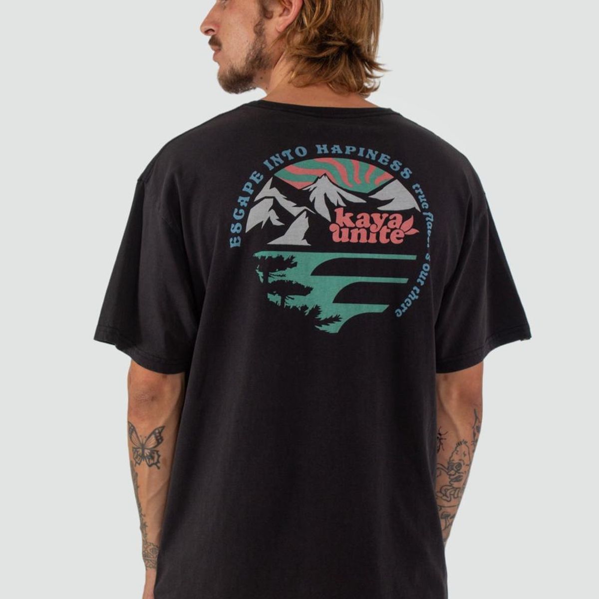 KAYA UNITE - Polera Hombre Escape Negra