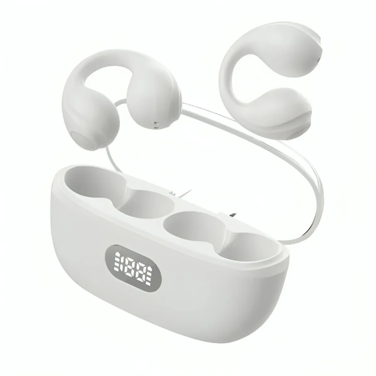 OEM - Auriculares Con Clip Ajuste Perfecto F50 BLANCO