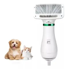 TIOZONEY - Peine Secador Cepillo Pelo Perro Gato Mascota 2 En 1