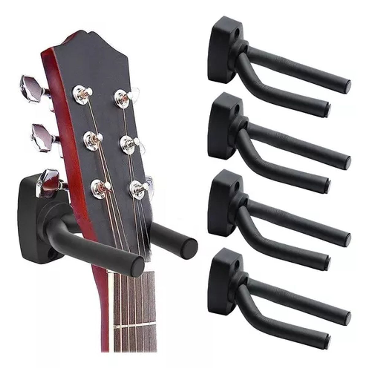 TIOZONEY - Pack 4 Soporte Guitarra Pared Colgador Bajo Y Ukelele